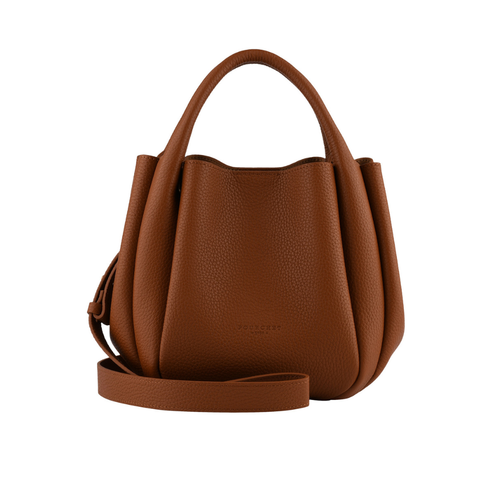 Citrouille lædertaske, mellem – Camel